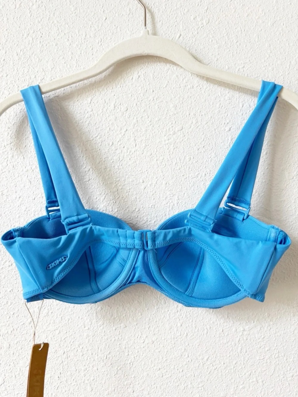 Skims Signature Swim Strapless Underwire Top Tide Size Small